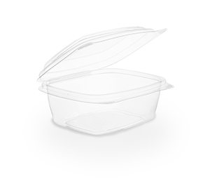 VHD-12 Vegware™ Compostable PLA Clear Rectangular Hinged Deli Containers (12-oz) 